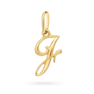 Złoty wisiorek literka J 585