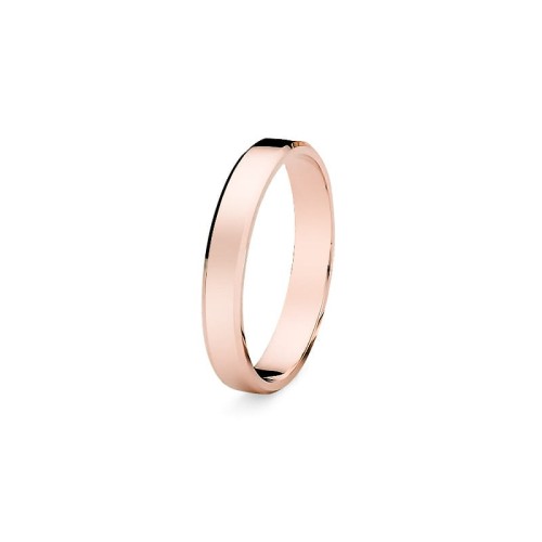 Klasyczna wąska obrączka z fazką 3mm różowe złoto O034-R585-30 Marko