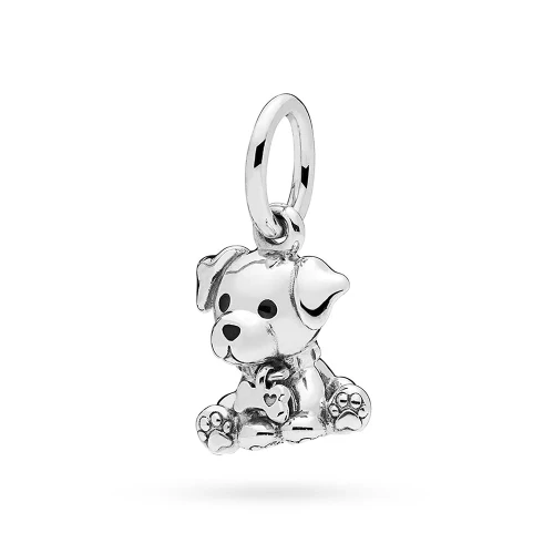 Srebrna zawieszka piesek z kością Charms Z634-925-S marko