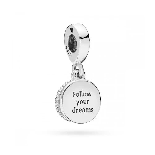 Srebrna zawieszka róża wiatrów masa perłowa Follow your dreams Charms Z643-925-S marko