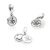 Srebrna zawieszka róża wiatrów masa perłowa Follow your dreams Charms Z643-925-S marko