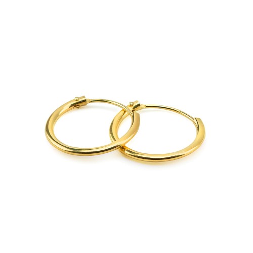 Złote kolczyki koła średnica 15mm kreolki Jeso basic K078-585 marko