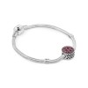 Srebrna zawieszka koralik kwiat Charms czerwone cyrkonie Z445-925-C MARKO