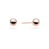 Srebrne klasyczne kolczyki kulki 4mm rose gold wkrętki Jeso K1413-925-R marko