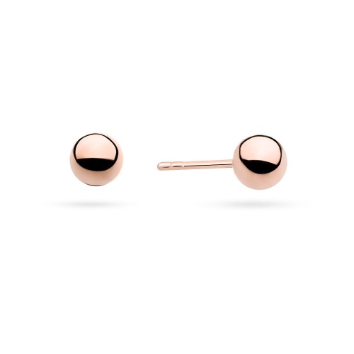 Srebrne klasyczne kolczyki kulki 4mm rose gold wkrętki Jeso K1413-925-R marko