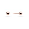 Srebrne klasyczne kolczyki kulki 3mm rose gold wkrętki Jeso K1412-925-R marko