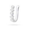 Srebrny kolczyk nausznica z cyrkoniami nakładka fake piercing Soledo K1418-925-BS marko