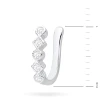 Srebrny kolczyk nausznica z cyrkoniami nakładka fake piercing Soledo K1418-925-BS marko