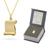 Złoty komplet wisiorek z łańcuszkiem papirus grawer gratis ZG106-585-L121 marko