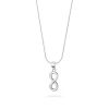 Srebrny komplet zawieszka Infinity nieskończoność na łańcuszku żmijka Z033-925-L228 marko