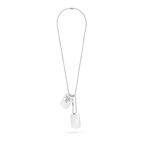 Srebrne nieśmiertelniki podwójne na łańcuszku 50cm kulka N425-925-50 MARKO
