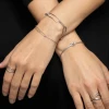 Srebrna bransoletka paperclip trzy szerokie podłużne ogniwa Supreni B1241-925-S marko