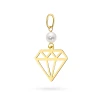 Złota delikatna zawieszka perełka diament brylant Iluvia Z663-585 marko