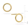 Złote kolczyki ring koło minimalistyczne Supreni K492-585 MARKO