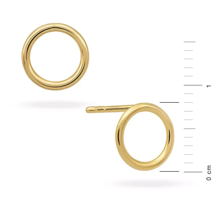Złote kolczyki ring koło minimalistyczne Supreni K492-585 MARKO