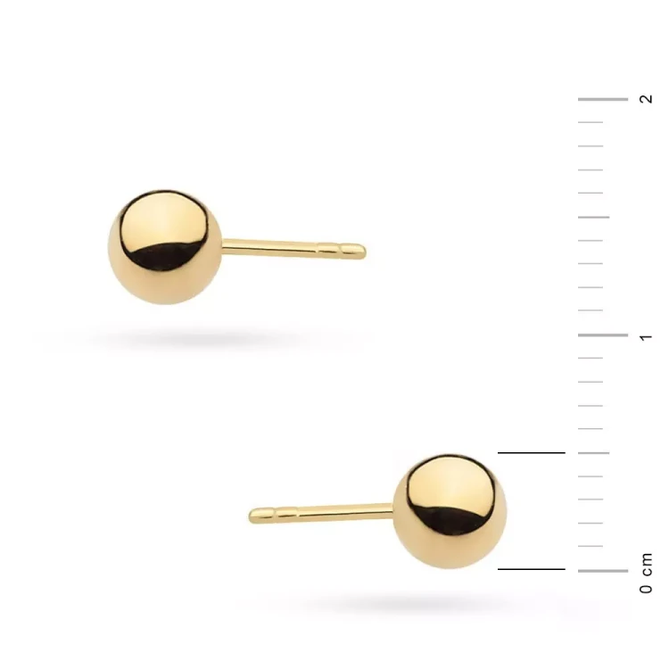 Złote kolczyki kulki 5mm sztyft Jeso pr.333  K804-333-5 marko