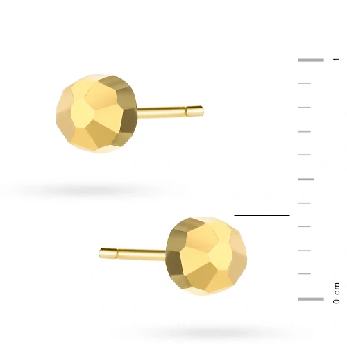 Pozłacane kolczyki diamentowane błyszczące kuleczki 3,5mm Jeso  K1457-925-Z marko