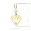 Złota delikatna zawieszka perełka diament brylant Iluvia Z663-585 marko
