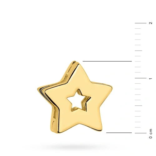 Pozłacana zawieszka płaska Charms do bransoletki mesh gwiazdka Z176-925-Z marko
