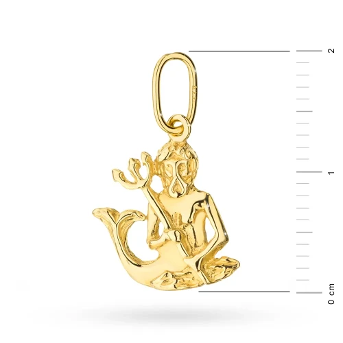 Złoty wisiorek znak zodiaku Wodnik zawieszka pr.333