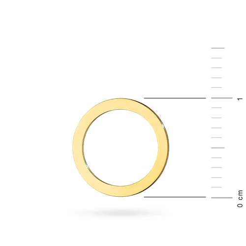 Złota zawieszka puste kółko ring karma wisiorek 333 Fancy