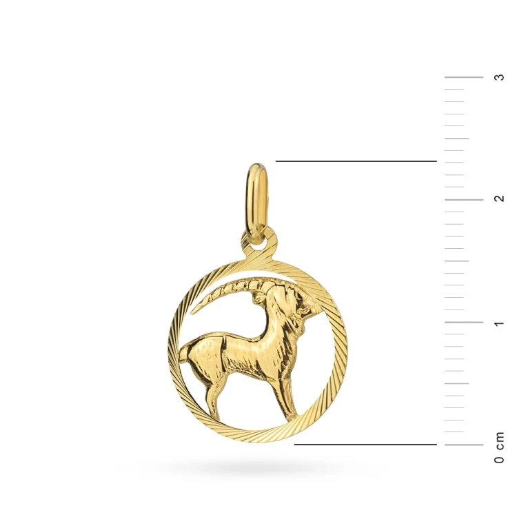 Złoty wisiorek zawieszka znak zodiaku Koziorożec złoto 585  Z371-585-KOZIOROZEC MARKO