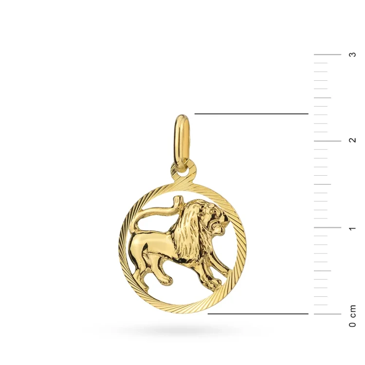 Złoty wisiorek zawieszka znak zodiaku Lew złoto 585 Z371-585-LEW MARKO
