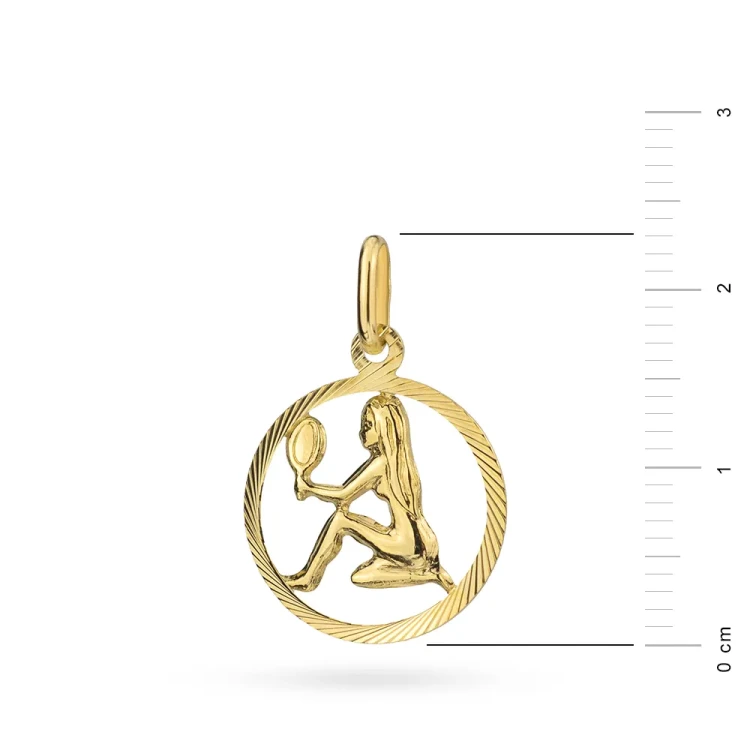Złoty wisiorek zawieszka znak zodiaku Panna złoto 585 Z371-585-PANNA MARKO