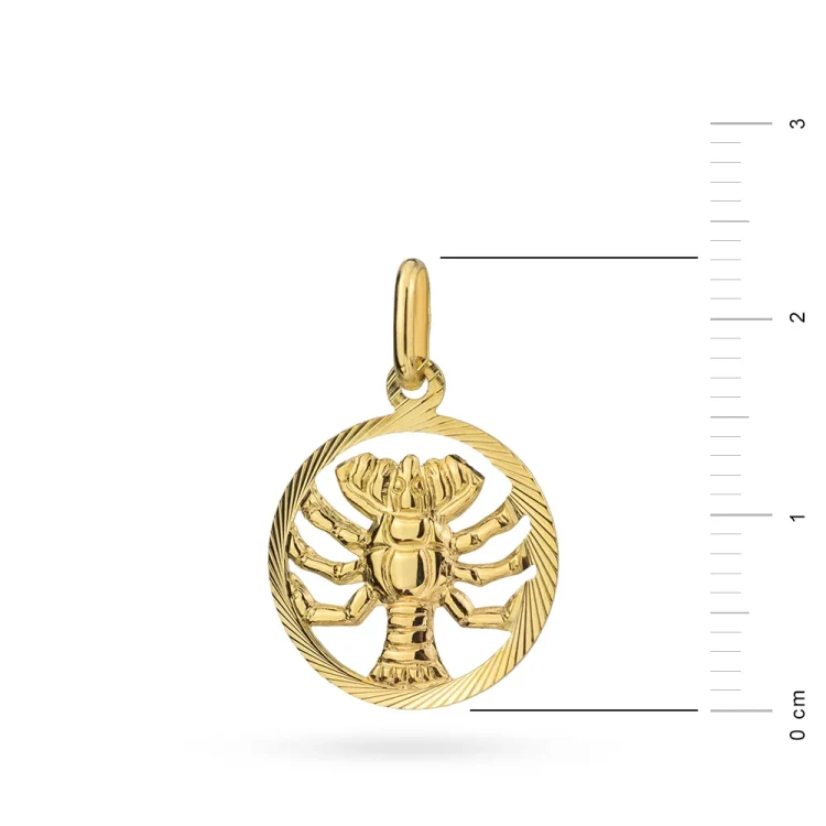 Złoty wisiorek zawieszka znak zodiaku Rak złoto 585 Z371-585-RAK MARKO