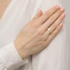 Pozłacany srebrny pierścionek obrączka dwa rzędy cyrkonii Soledo AP047-925-Z marko
