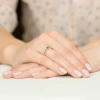 Pierścionek z żółtego złota z czarnymi brylantami 0,04ct Kontrasty W100 próba 585 MARKO