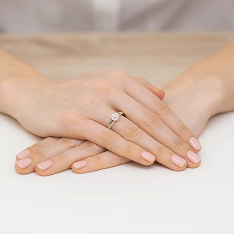 Pierścionek z białego złota z brylantami 0,18ct Galaktyki W437-585-B0.18 marko
