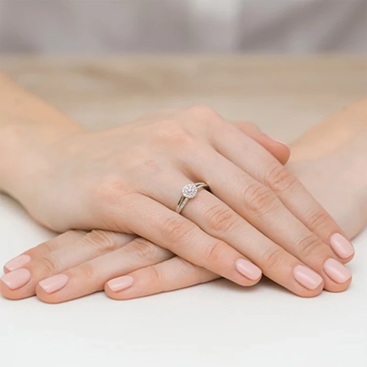 Pierścionek z białego złota z brylantami 0,18ct Galaktyki W437-585-B0.18 marko