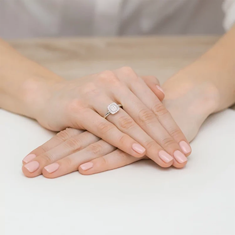Pierścionek z białego złota z brylantami 0,13ct Galaktyki W448-585-B0.13 marko