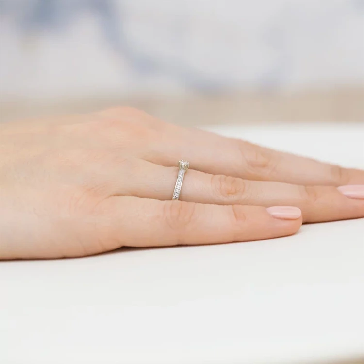 Pierścionek z białego złota z brylantami 0,17ct Galaktyki W459-585-B0.17 marko