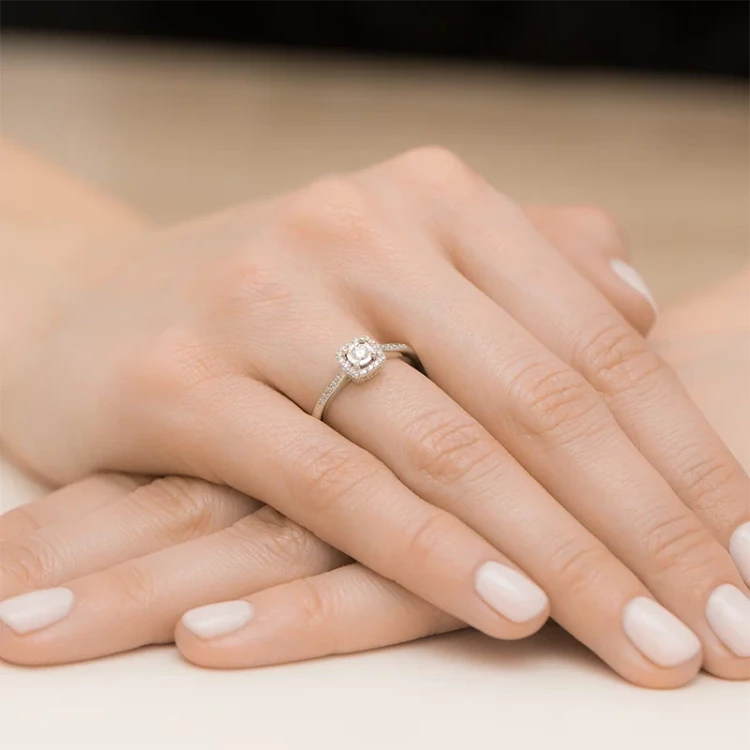 Pierścionek z białego złota z brylantami 0,21ct Galaktyki W462-585-B0.21 marko