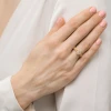 Pozłacany pierścionek z oczkiem łezką halo cyrkonie Soledo AP038-925-Z marko