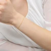 Złota bransoletka łańcuszek singapur z ozdobnymi blaszkami B026-333 marko