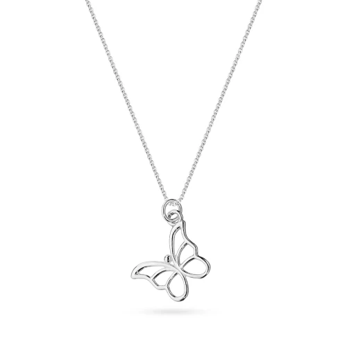 Srebrny komplet wisiorek ażurowy motyl na łańcuszku rolo Virino Z090-925-S-L044 marko