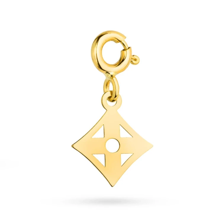 Złota zawieszka romb ze zdobieniem Charms Z-GW-259-585 marko