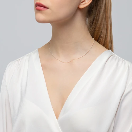 Srebrny łańcuszek damski kulka pr 925