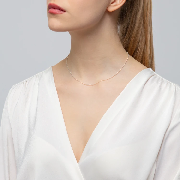 Srebrny łańcuszek damski kulka pr 925 L003-925#40 marko