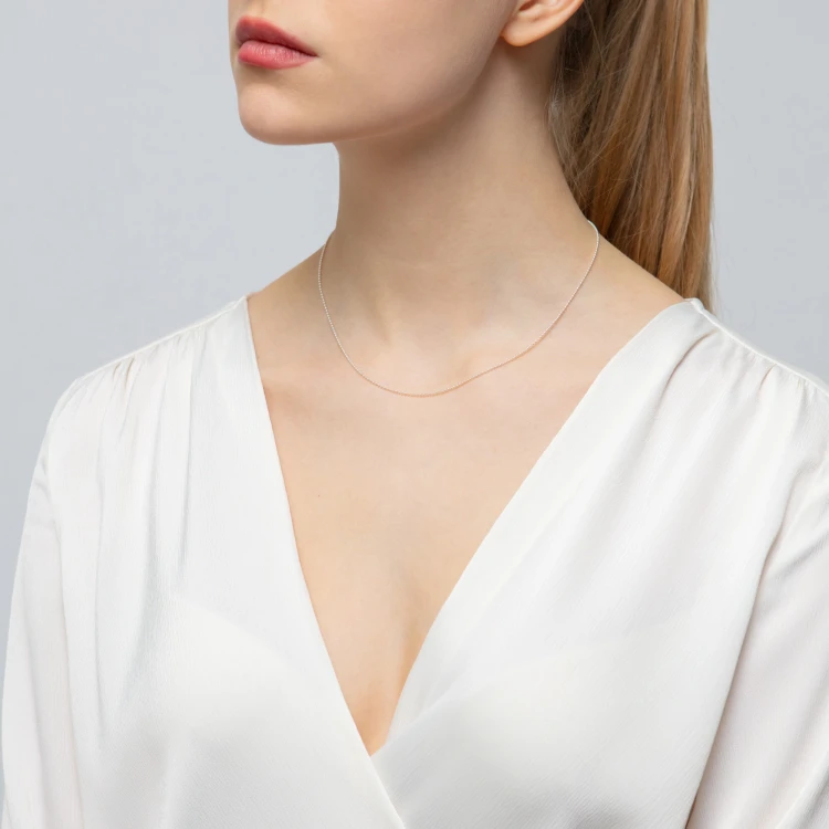 Srebrny łańcuszek damski kulka pr 925 L003-925#42 marko