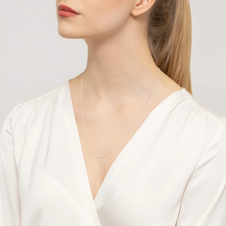 Srebrny łańcuszek 55cm rolo próba 925