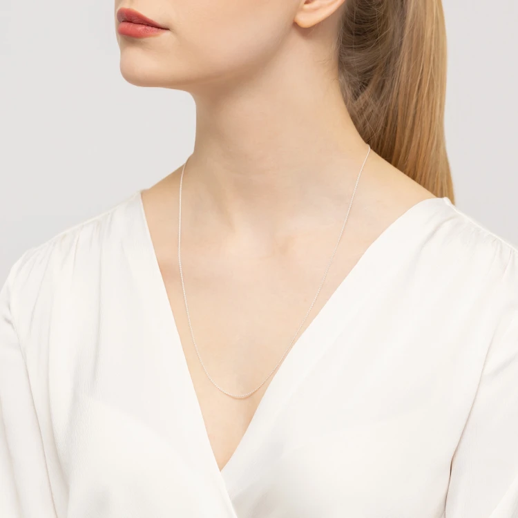 Srebrny łańcuszek 60cm rolo próba 925