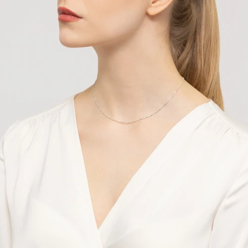Srebrny łańcuszek Kostka pr 925