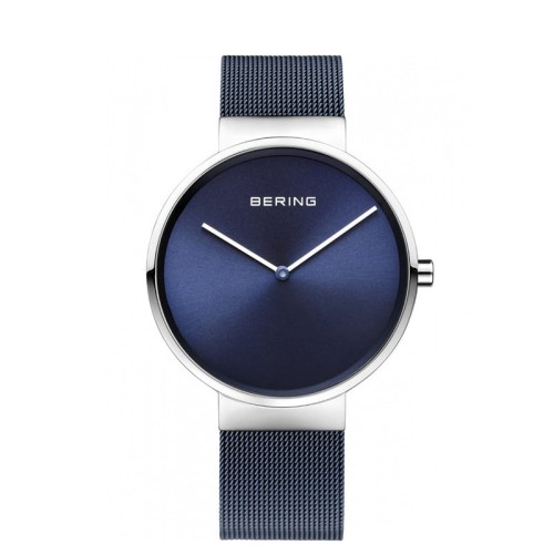 Zegarek męski Bering Classic 14539-307 granatowa bransoleta typu mesh MARKO