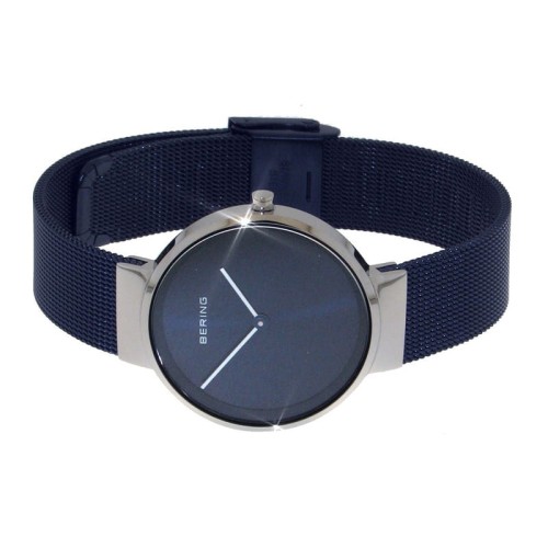 Zegarek męski Bering Classic 14539-307 granatowa bransoleta typu mesh MARKO