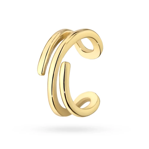 Pozłacany srebrny kolczyk nausznica fake piercing spiralka Supreni K450-925-Z marko