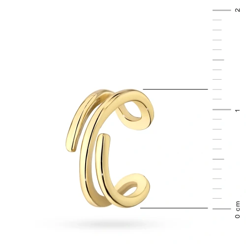 Pozłacany srebrny kolczyk nausznica fake piercing spiralka Supreni K450-925-Z marko